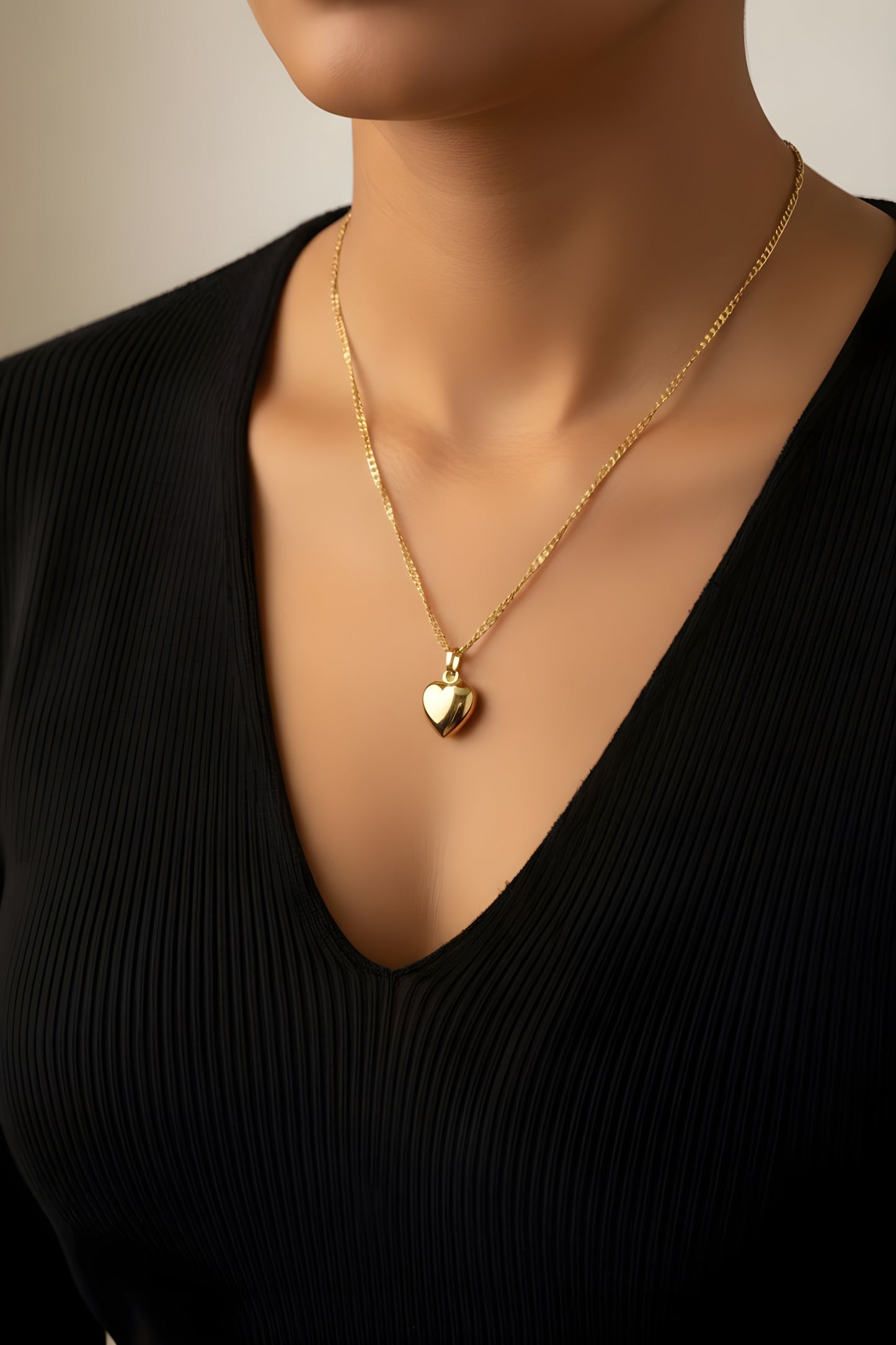 Collar de Oro 18k con Dije Corazón - 5g - 50.5cm - Colección Amore - Joyería Romántica