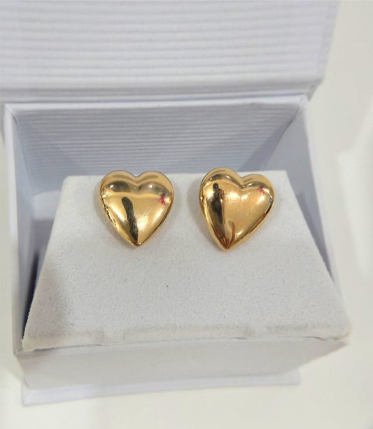 18k Gold Heart Earrings - 2.20g - Amore Collection