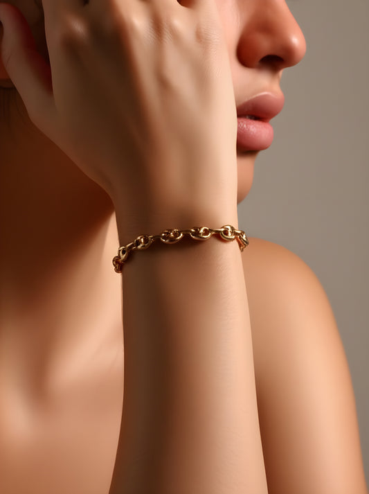 18k Gold Bracelet Genova Collection - Intenzione del Nodo - 4.56g - 19cm