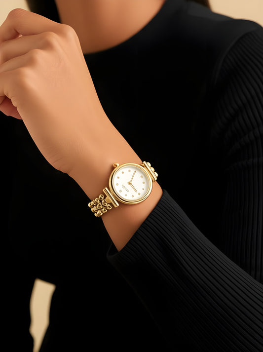 Gold Watch with Dial Bracelet - 20cm - Fine Jewelry
