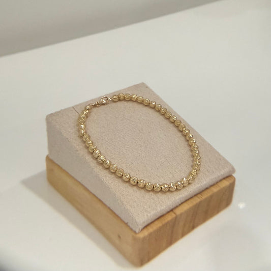 18k Gold Diamond Cut Bracelet - 3.67g - Siena Collection - Brilliant Jewelry