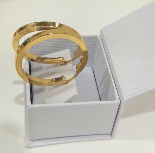 18k Gold Rings Verona Collection - 3.10g - Large and Flat