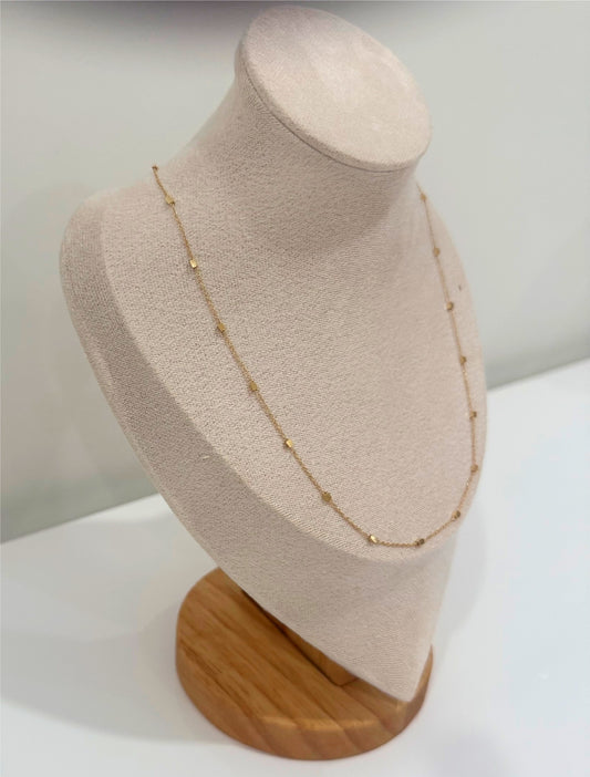 Collar de Oro 18k Cuadritos Separados - 41.5cm - Colección Milano - Joyería Moderna