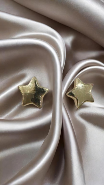 Roma Gold Collection Gold Earrings – Sparkling Stars – 1.48g