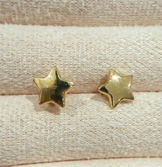 Roma Gold Collection Gold Earrings – Sparkling Stars – 1.48g