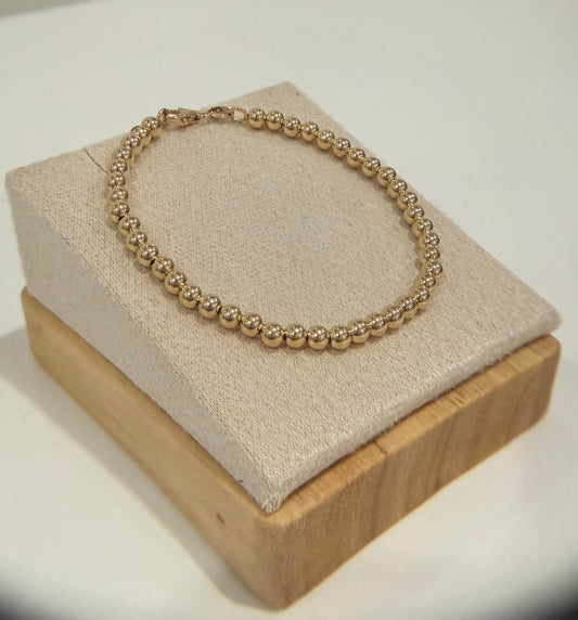18k Gold Smooth Spheres Bracelet - 3.57g - Classic Jewelry - Siena Collection