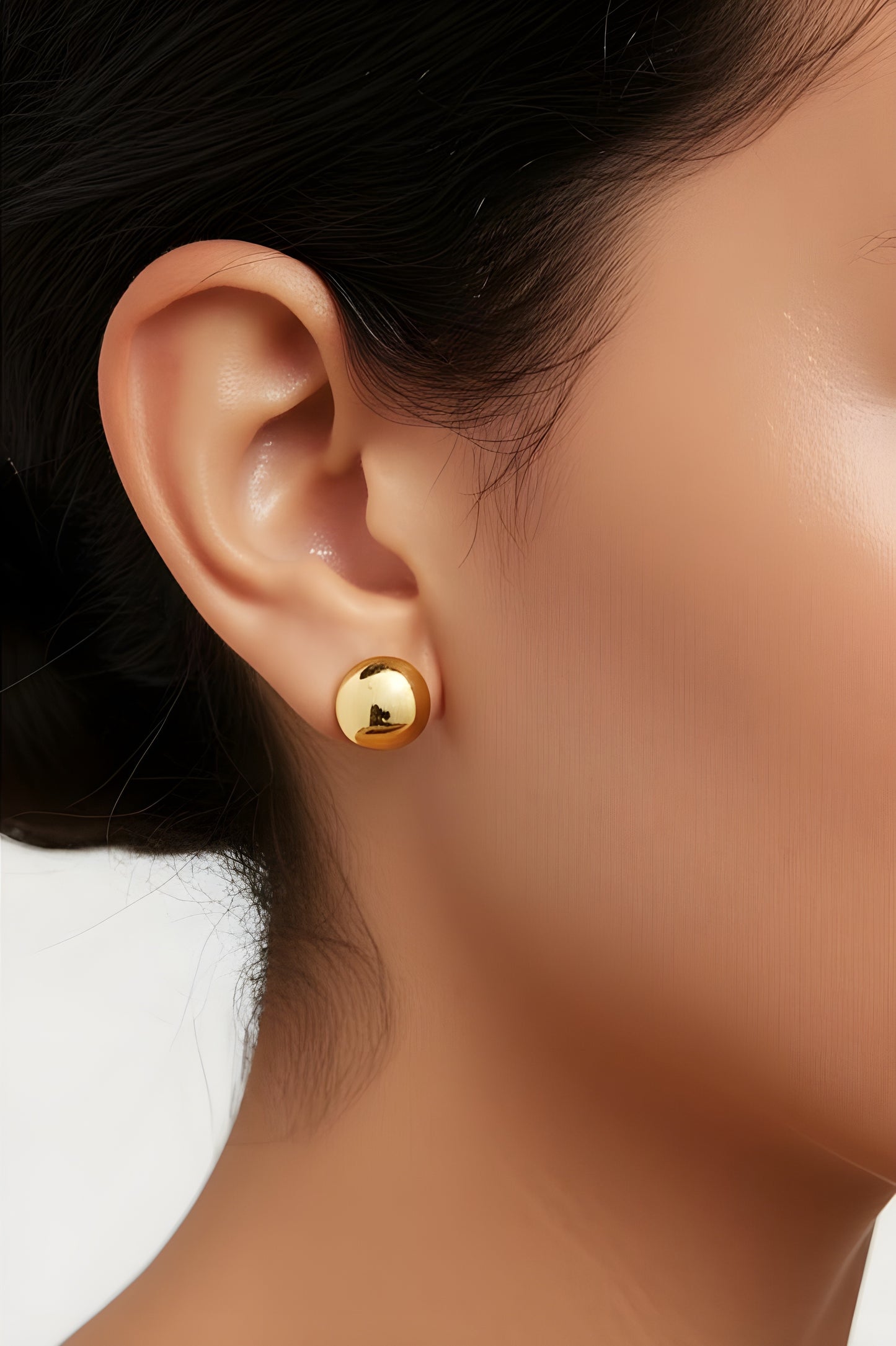 18k Gold Large Ball Earrings - 3.60g - Siena Collection - Elegant Jewelry