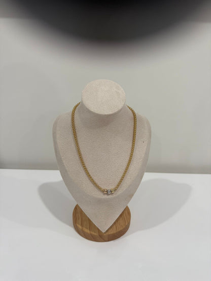 Gold Choker Venezia Collection – Special Italian Fabric – 13.20g
