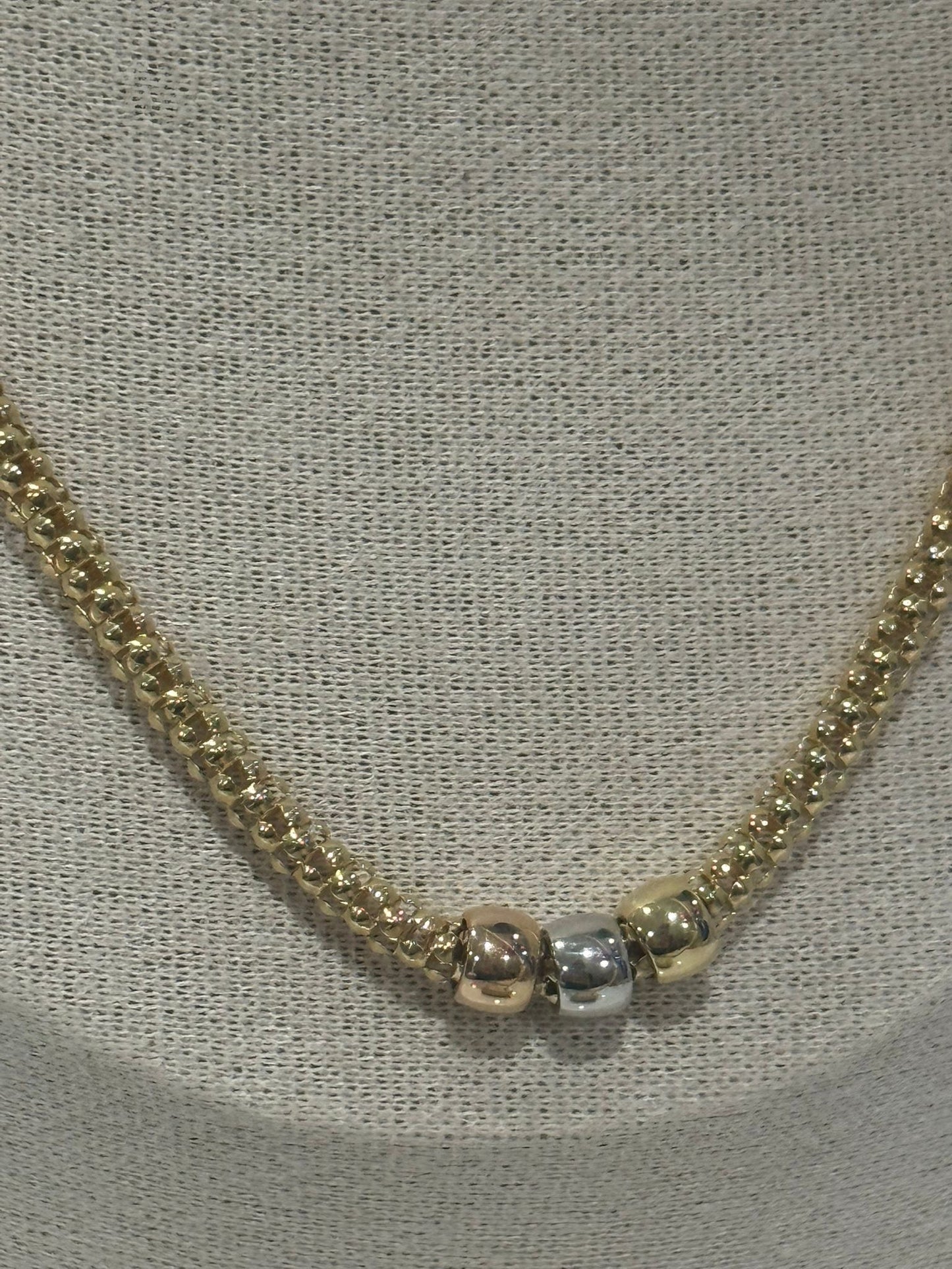 Gold Choker Venezia Collection – Special Italian Fabric – 13.20g